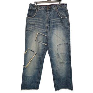 Sean John Jeans Baggy Patchwork Denim Y2K Size 32x32 Grunge Skater Hip Hop